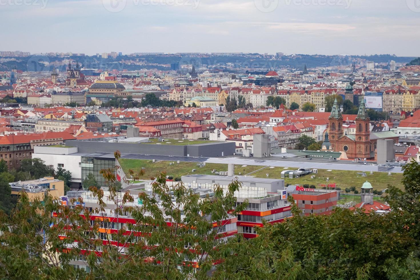 View over part of Prague photo