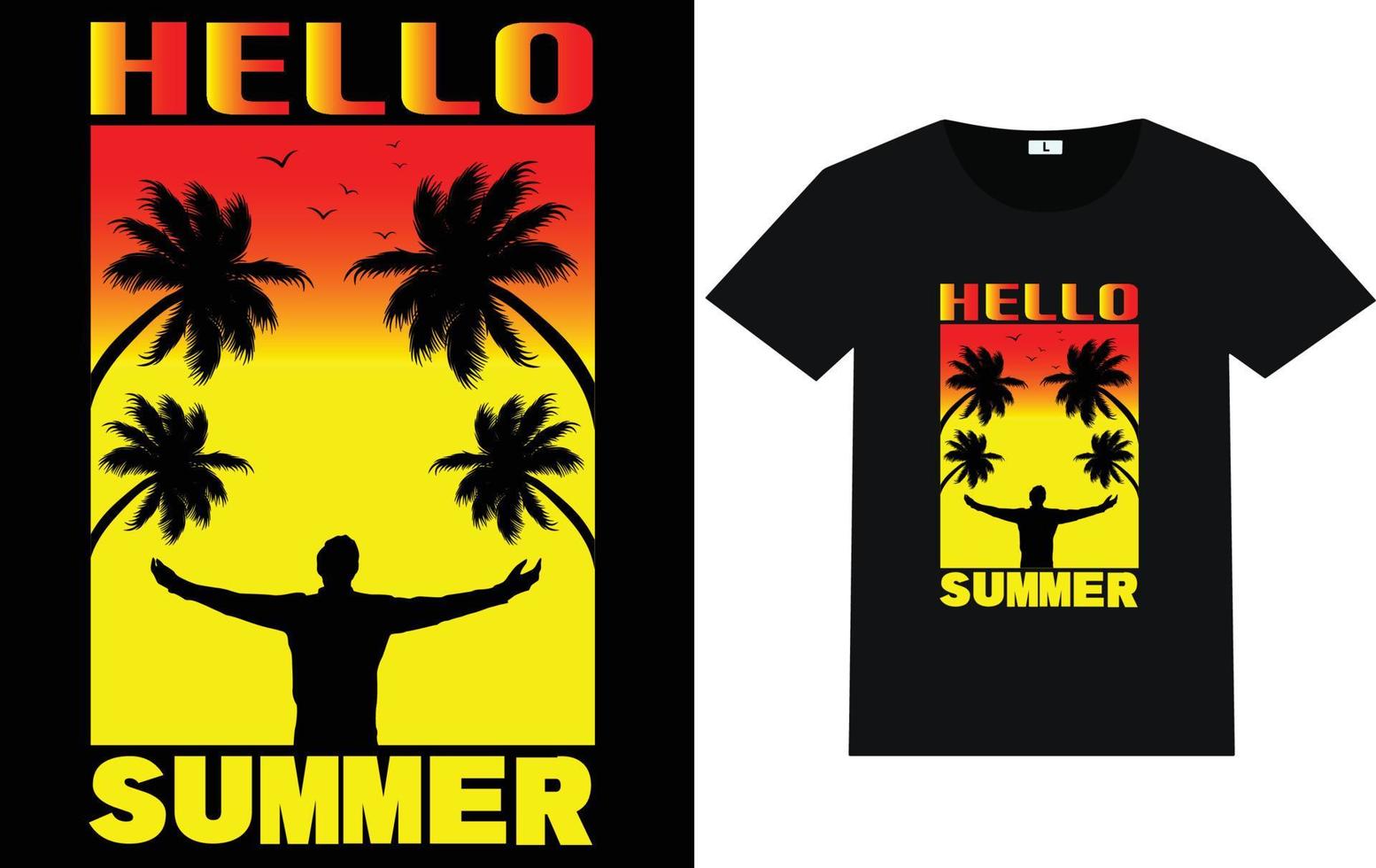 tipografía de verano y diseño gráfico de camisetas. vector