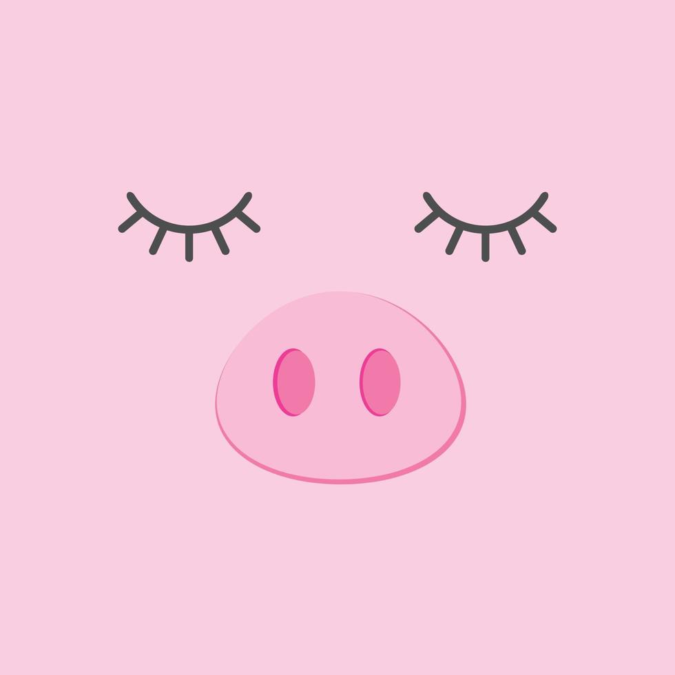 Vector pig face