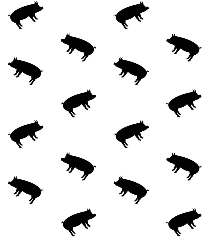 Seamless pattern of pig vector