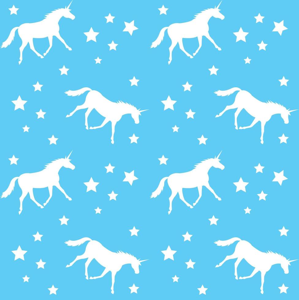 Seamless pattern of unicorn vector