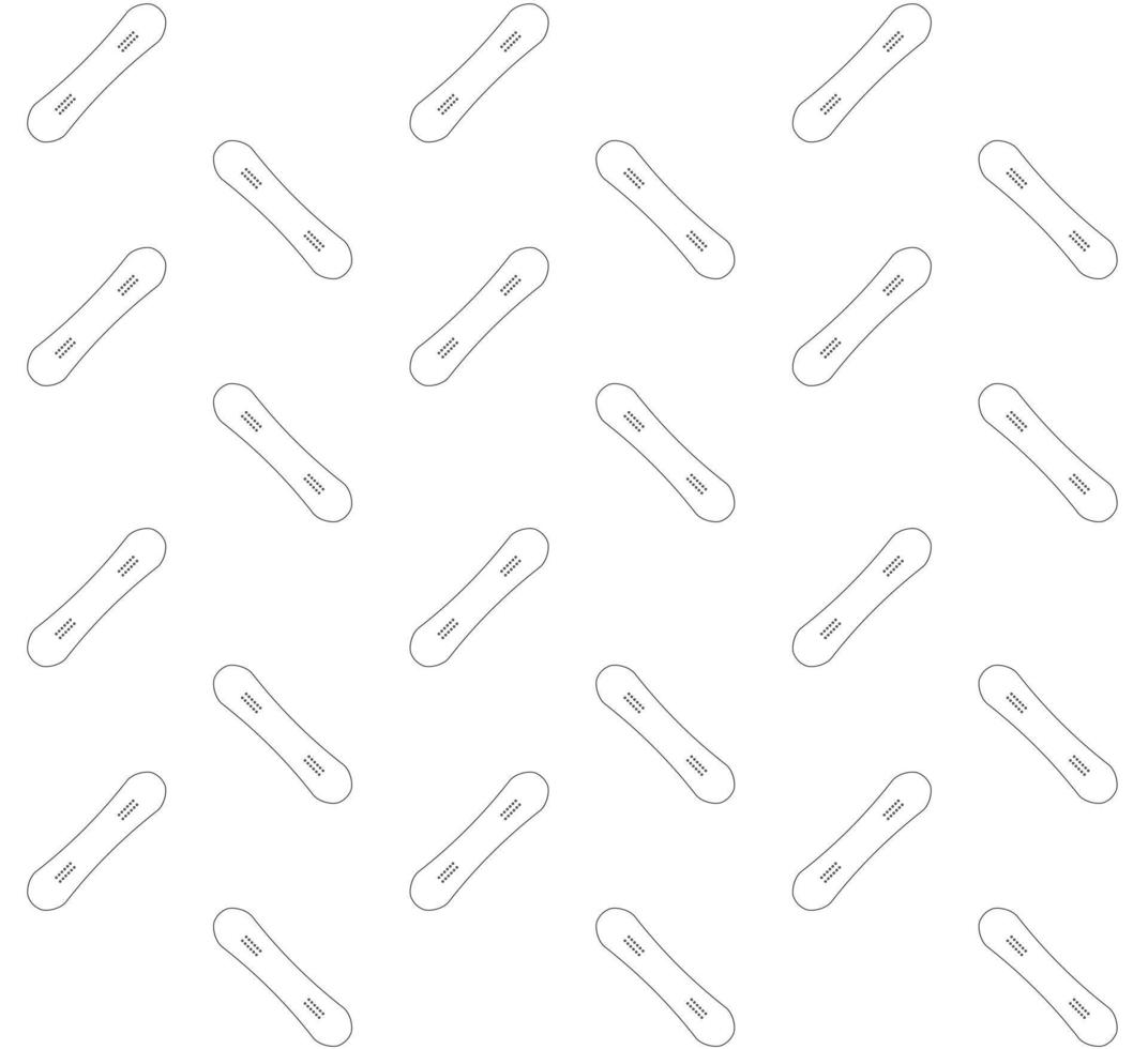 Seamless pattern of snowboard vector