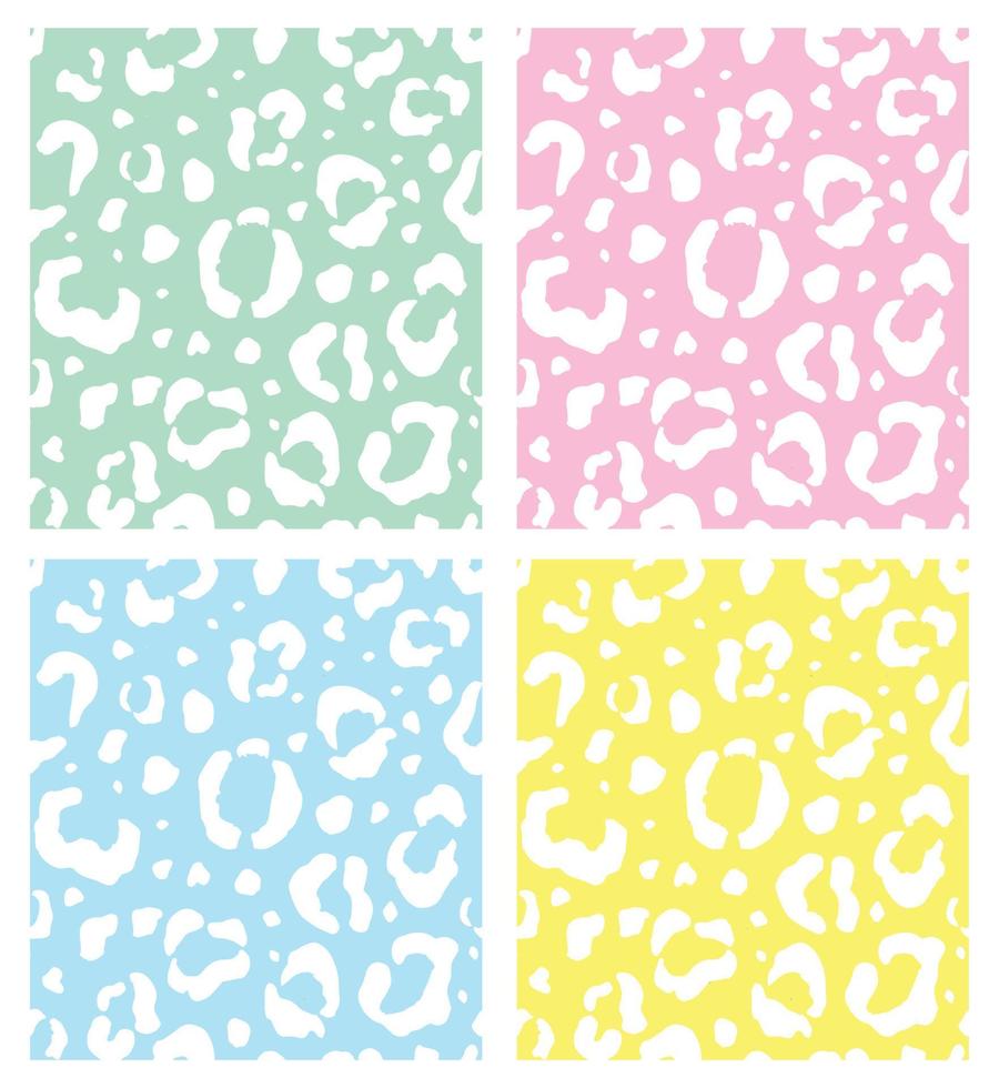 Set of leopard prints vector