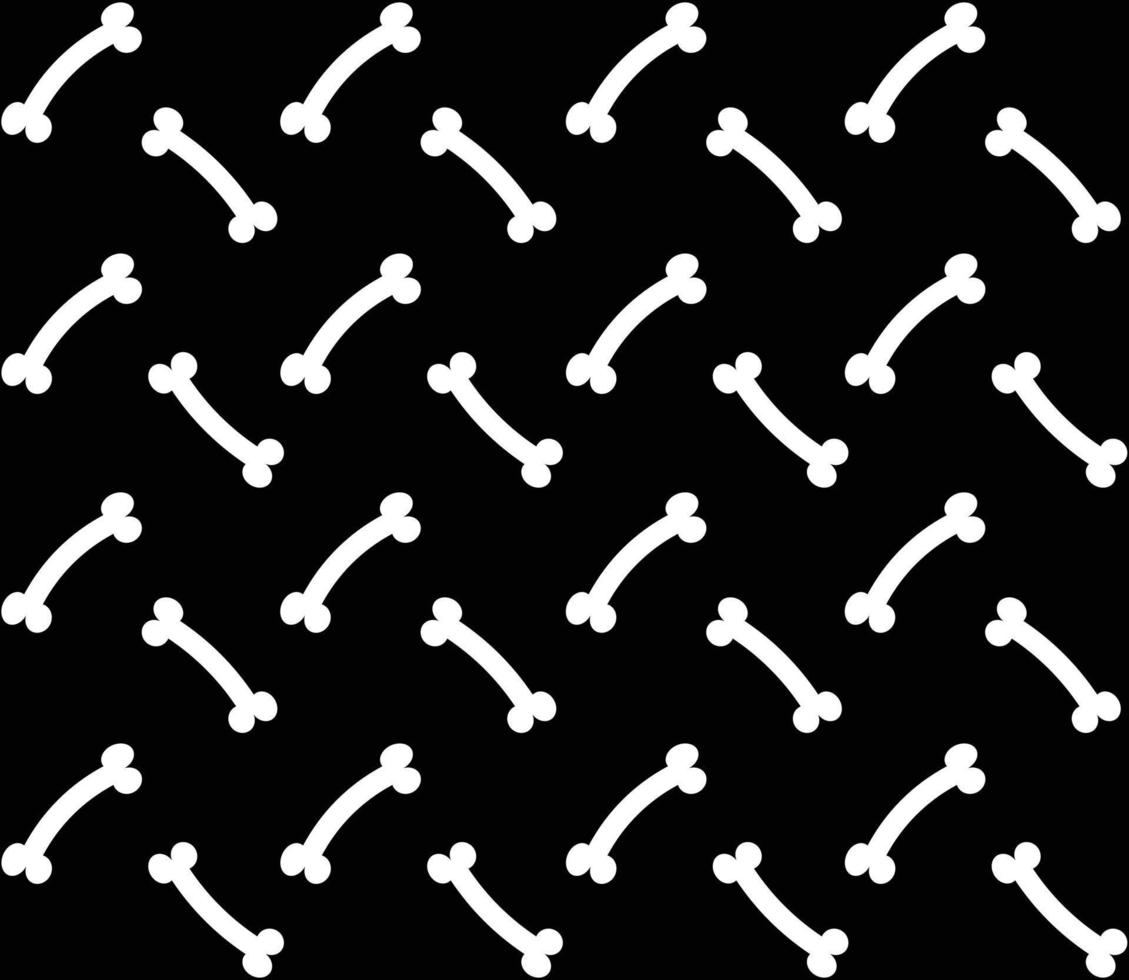 Vector seamless pattern of white bone