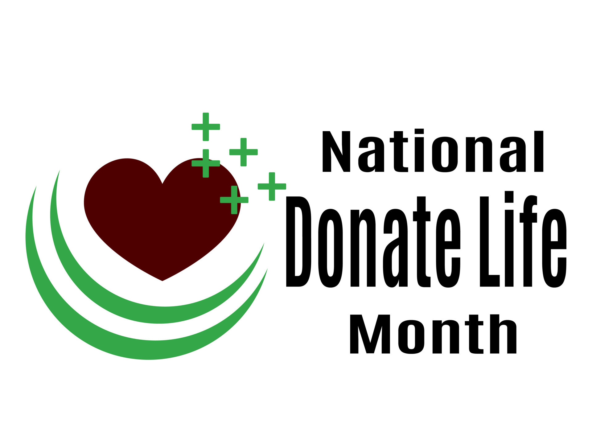 National Donate Life Month, Idea for a horizontal poster, banner, flyer