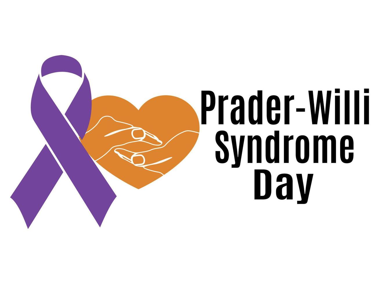 Prader Willi Syndrome Day, Idea for a poster, banner, flyer or postcard on a medical theme vector