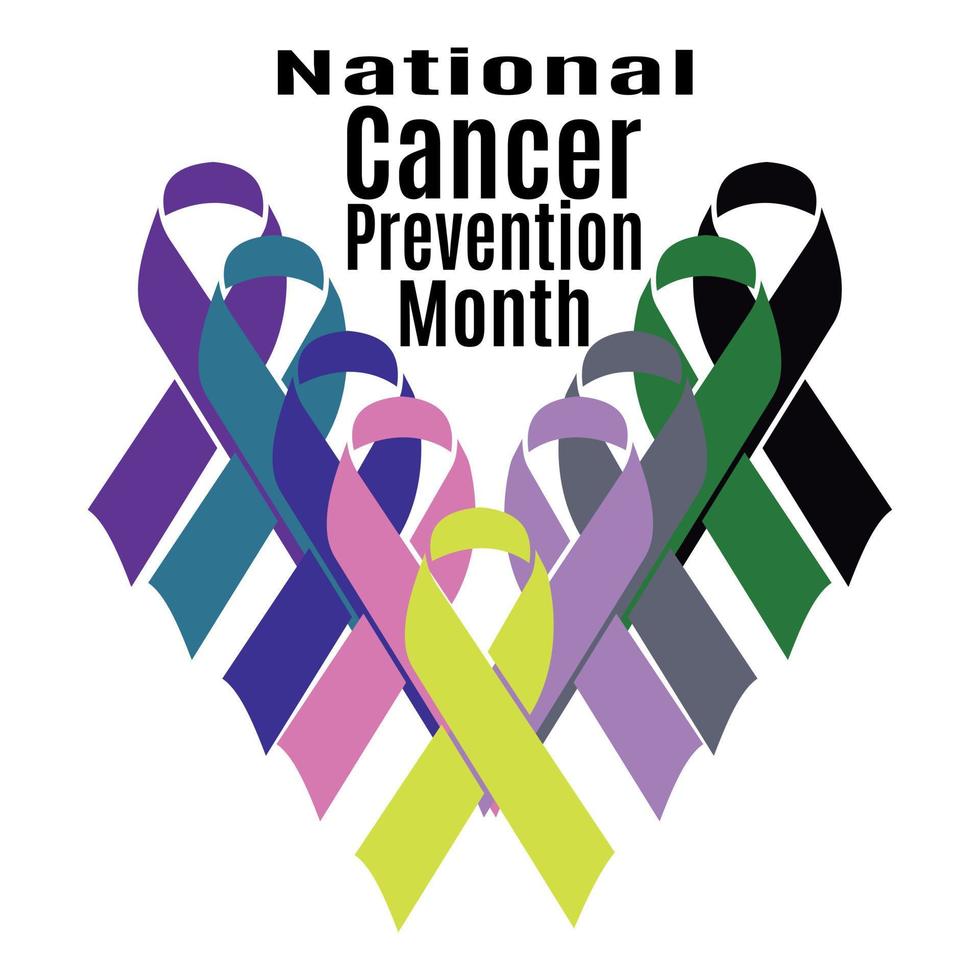 National Cancer Prevention Month, Idea for a poster, banner, flyer or postcard on a medical theme vector