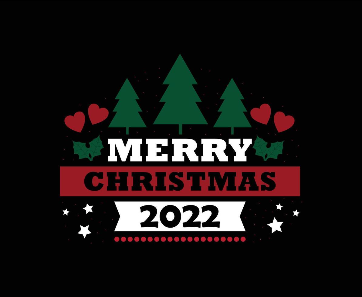 Merry Christmas 2022 Vector T-shirt Design