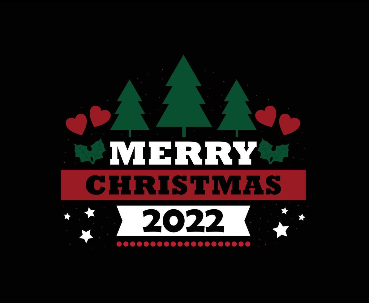 feliz navidad 2022 vector diseño de camiseta