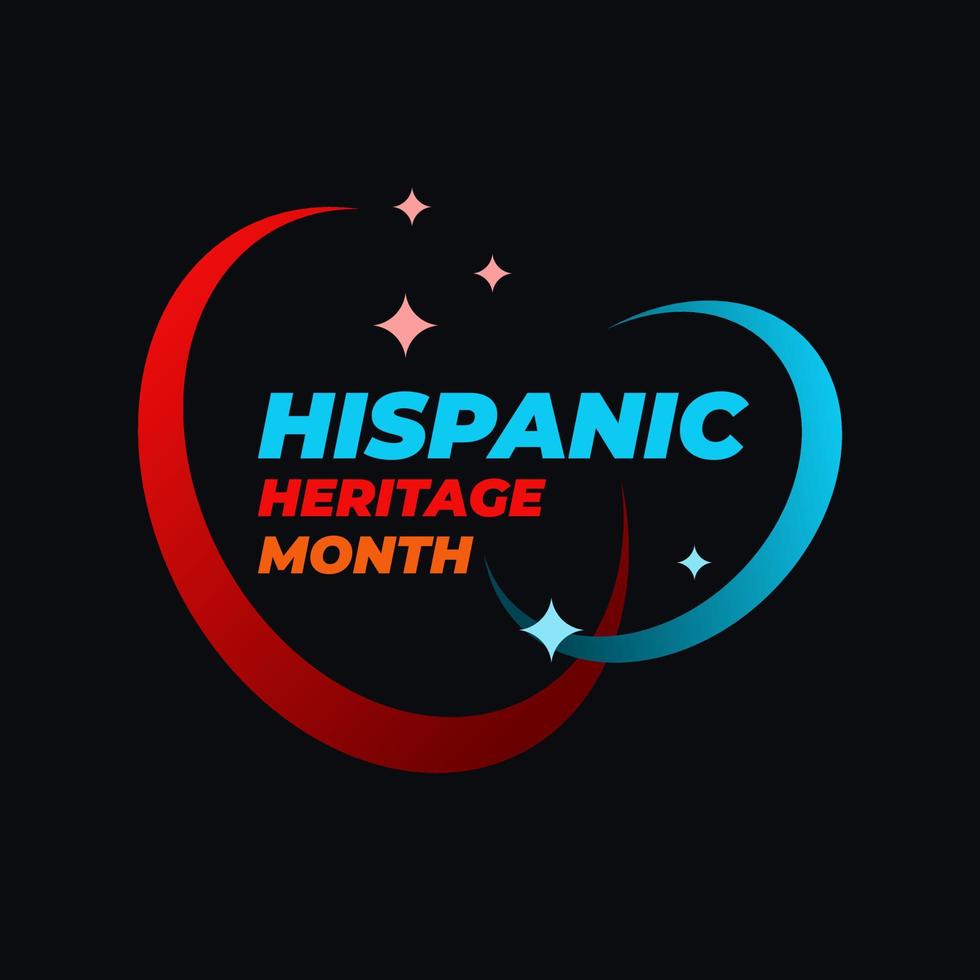 Hispanic heritage month. Abstract logo design in modern style, geometry. vector