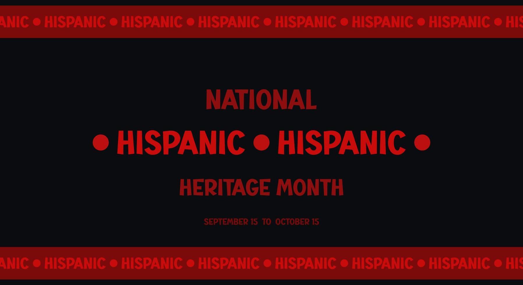 Hispanic heritage month. Abstract ornament background design, retro style with text vector