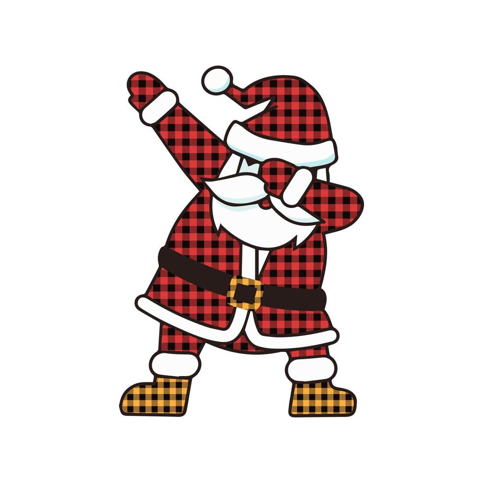 Buffalo Plaid senta Vector illustration text on white background.White and Black Quote stock file Christmas Lettering Design Usable for banners ,gift, post card.