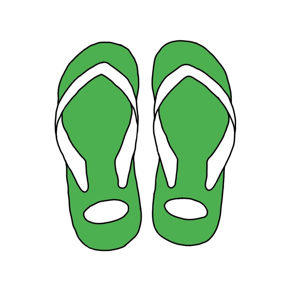 simple flip flops vector drawing