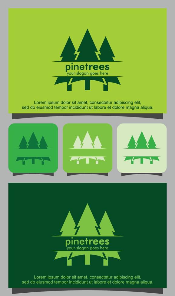 Pine Tree logo design vector