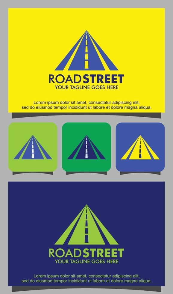 Road street logo design vector