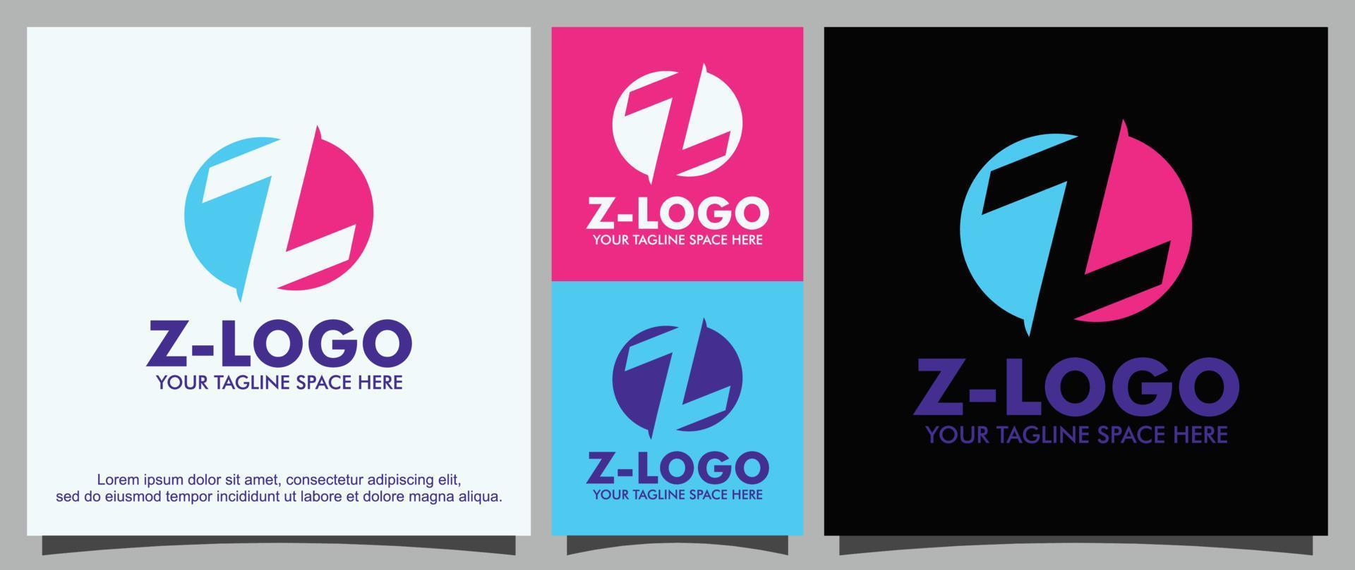 Modern letter Z logo design template vector