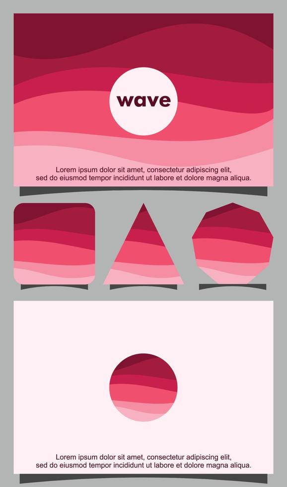 Bright color waves logo vector design
