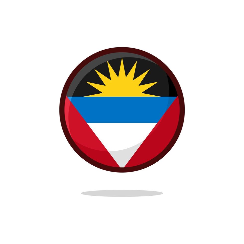 icono de la bandera de antigua y barbuda vector