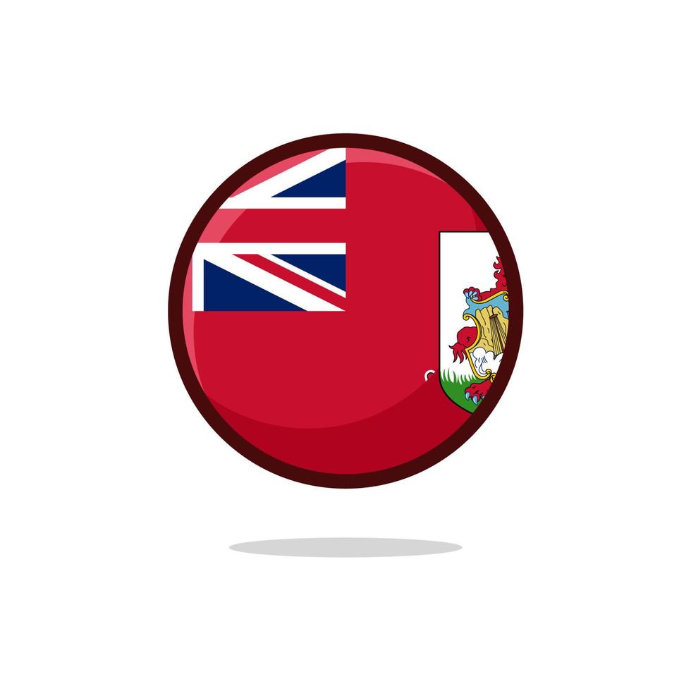 icono de la bandera de Bermudas vector