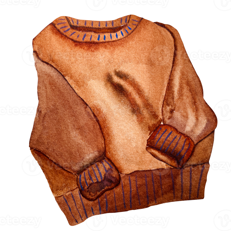 veste en maille marron png