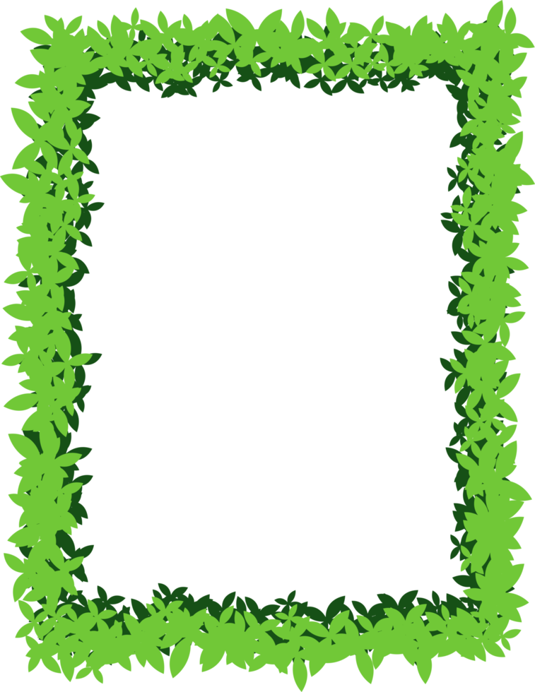 floral frame. leaves border png