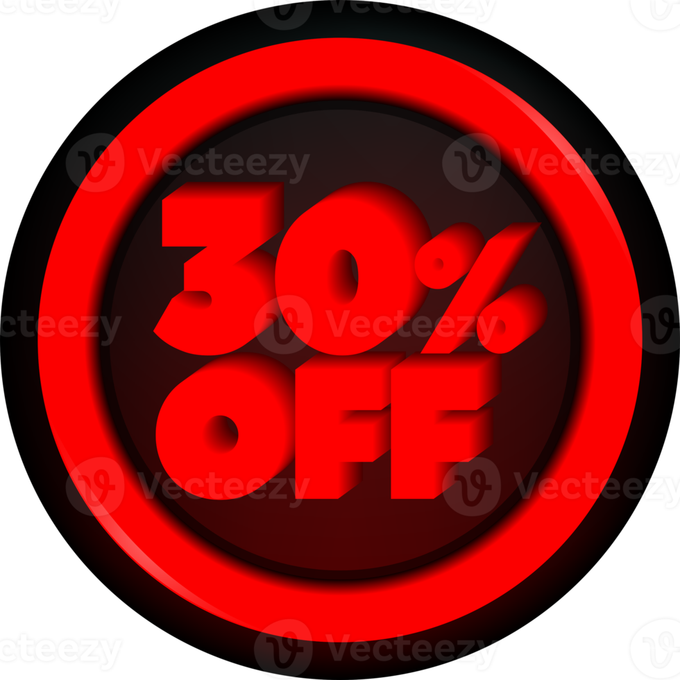 TAG 30 PERCENT DISCOUNT BUTTON BLACK FRIDAY PROMOTION FOR BIG SALES png