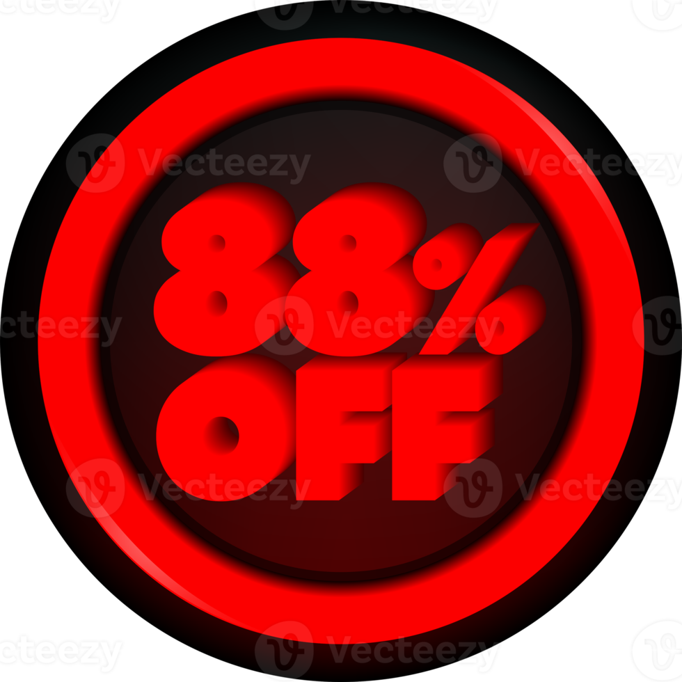 TAG 88 PERCENT DISCOUNT BUTTON BLACK FRIDAY PROMOTION FOR BIG SALES png