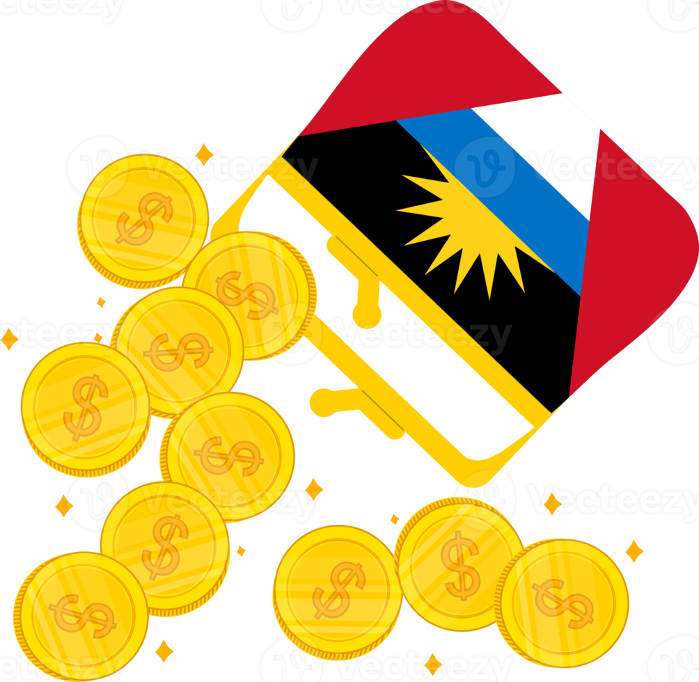 Antigua und Barbuda handgezeichnet, ostkaribischer Dollar handgezeichnet png