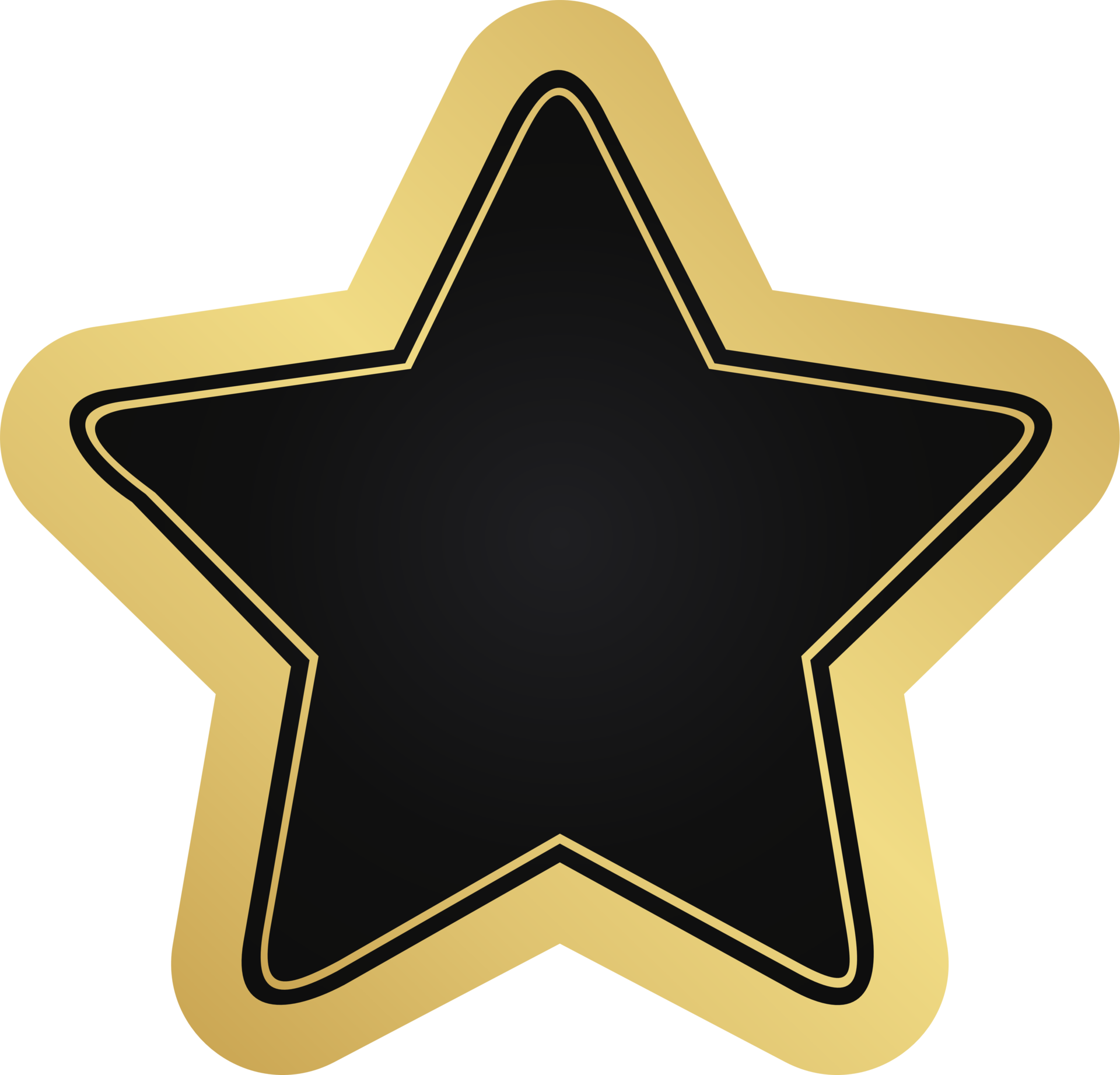 insignia estrella negra y dorada 11811810 PNG