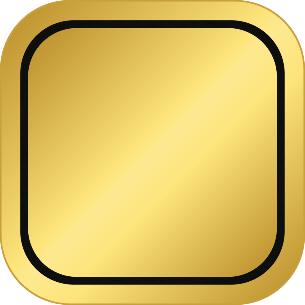 Gold Square Badge png