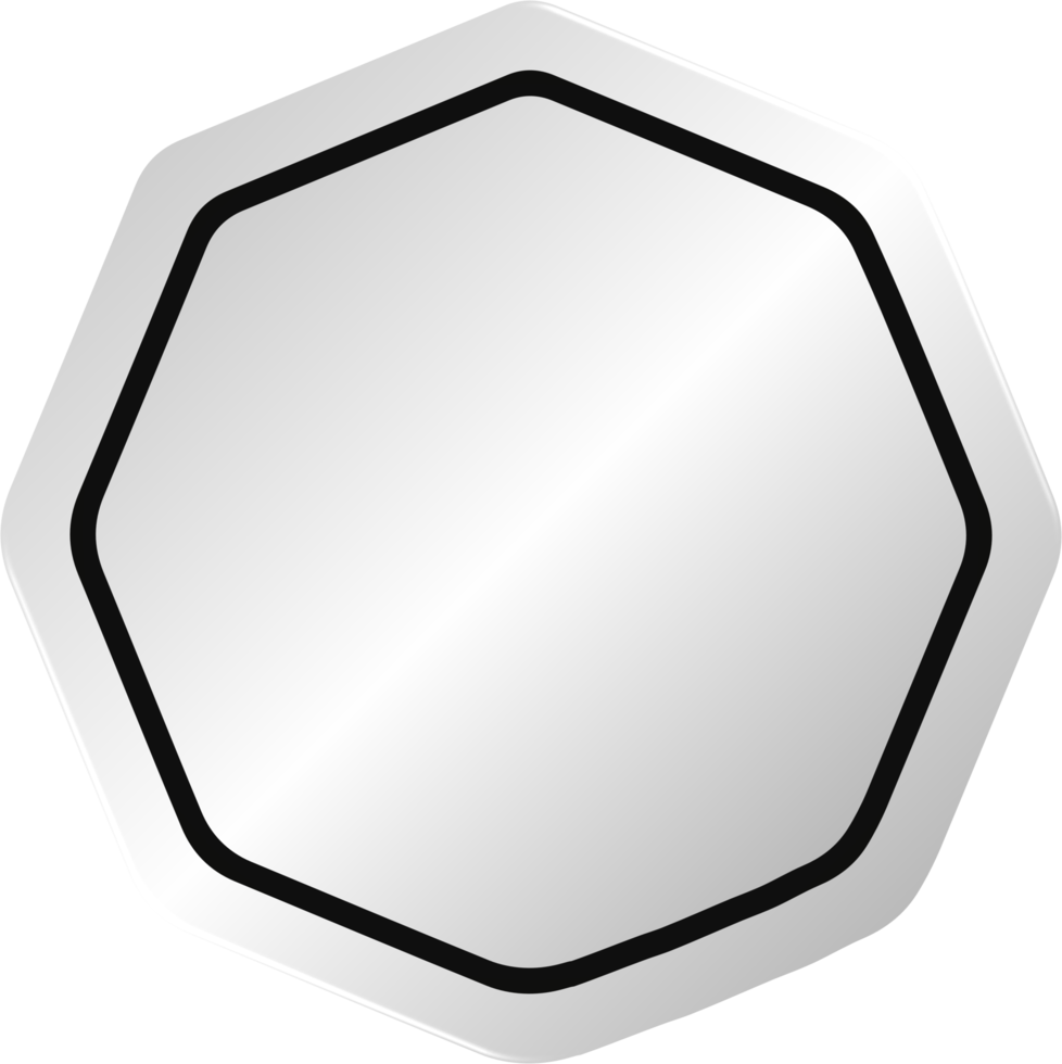 Silver Octagon Badge png