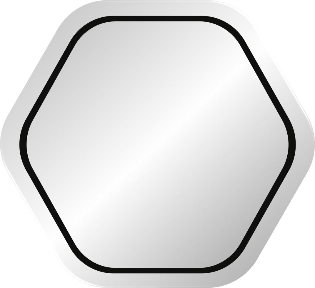Silver Hexagon Badge png
