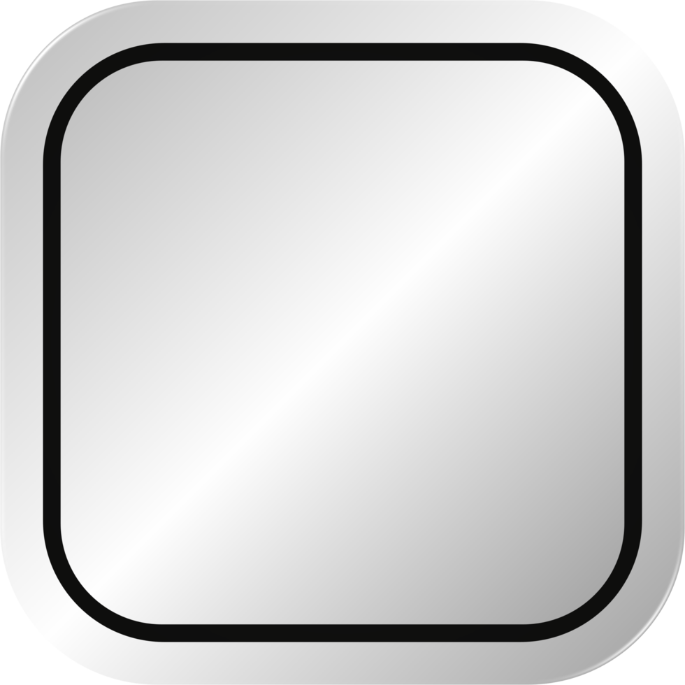 Silver Square Badge png