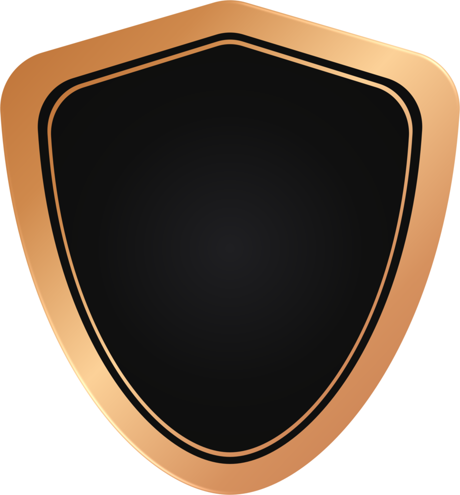 Bronze And Black Shield Badge png