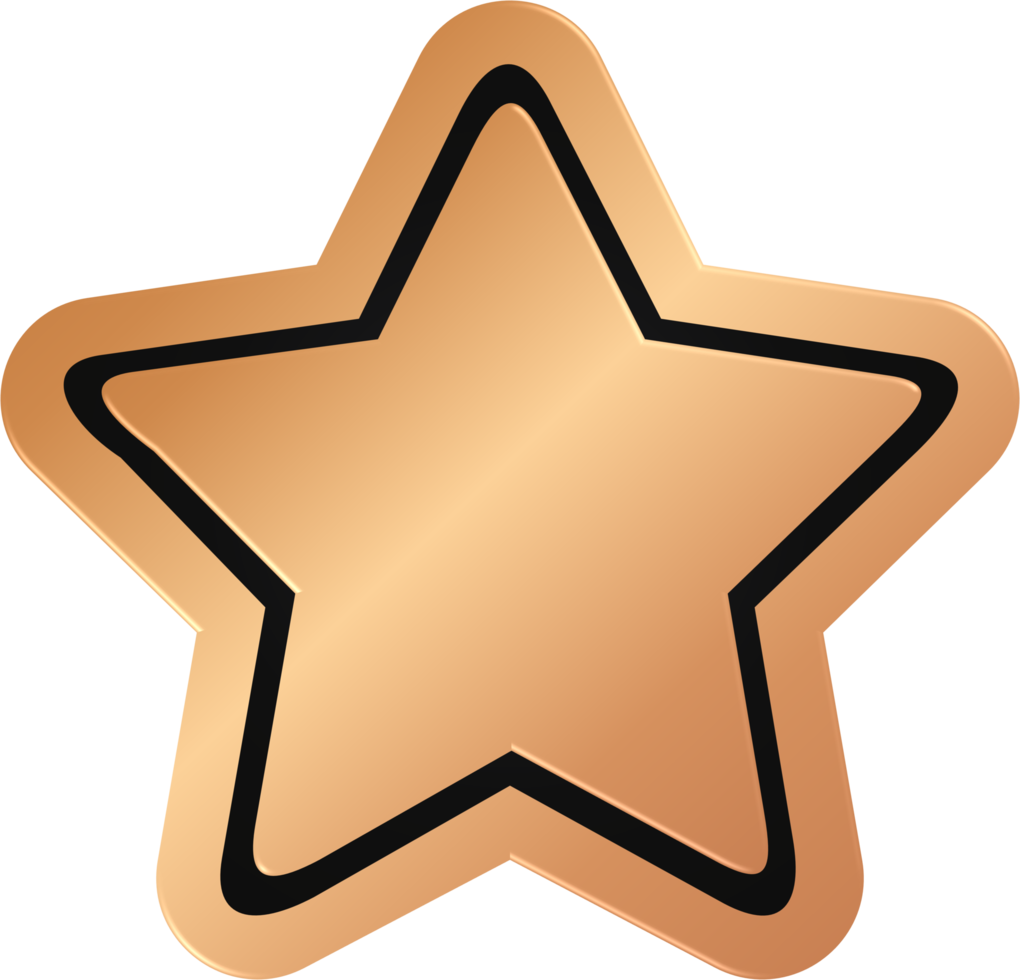 insigne étoile de bronze png