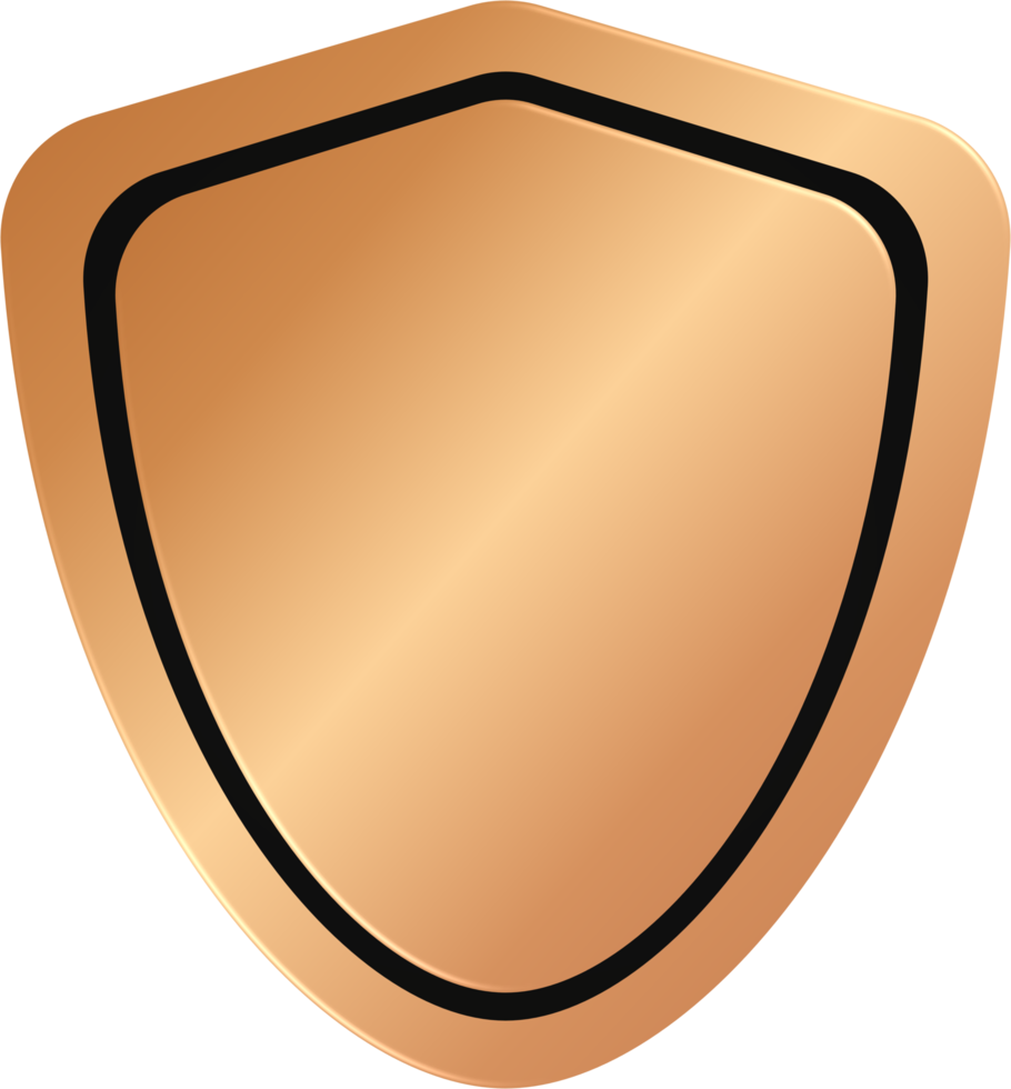 Bronze Shield Badge png