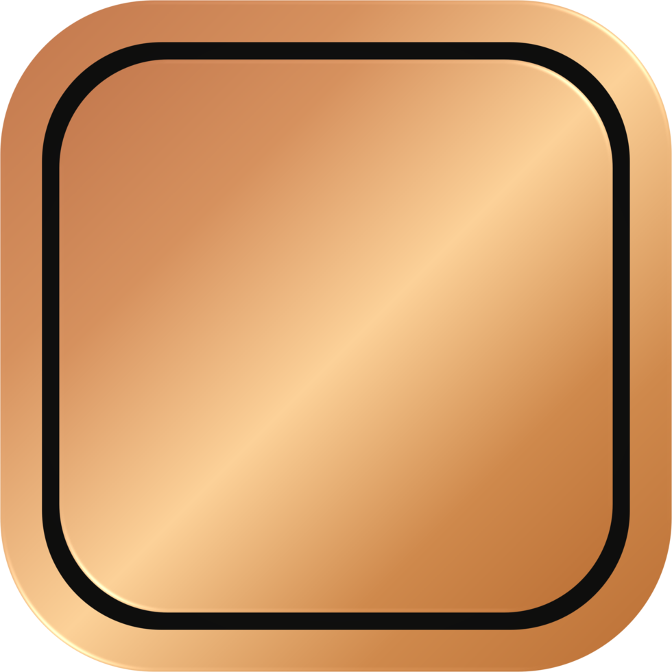 Bronze Square Badge 11811857 PNG