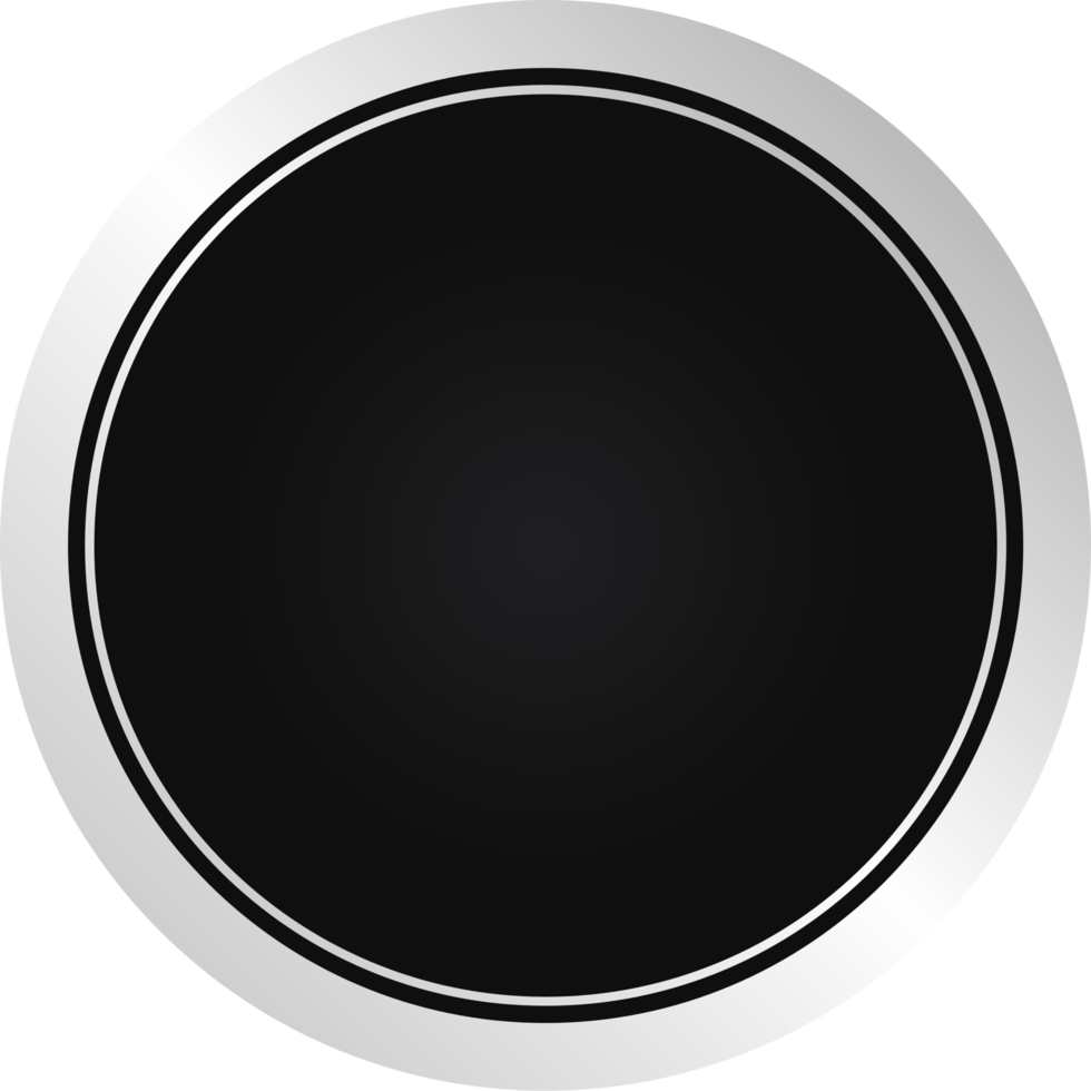 Round Black And Silver Badge png