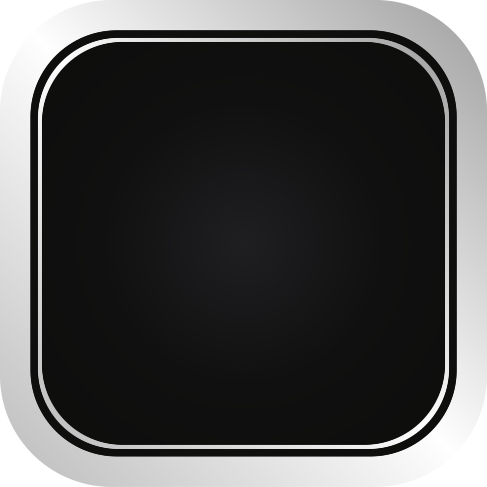 Square Black And Silver Badge png