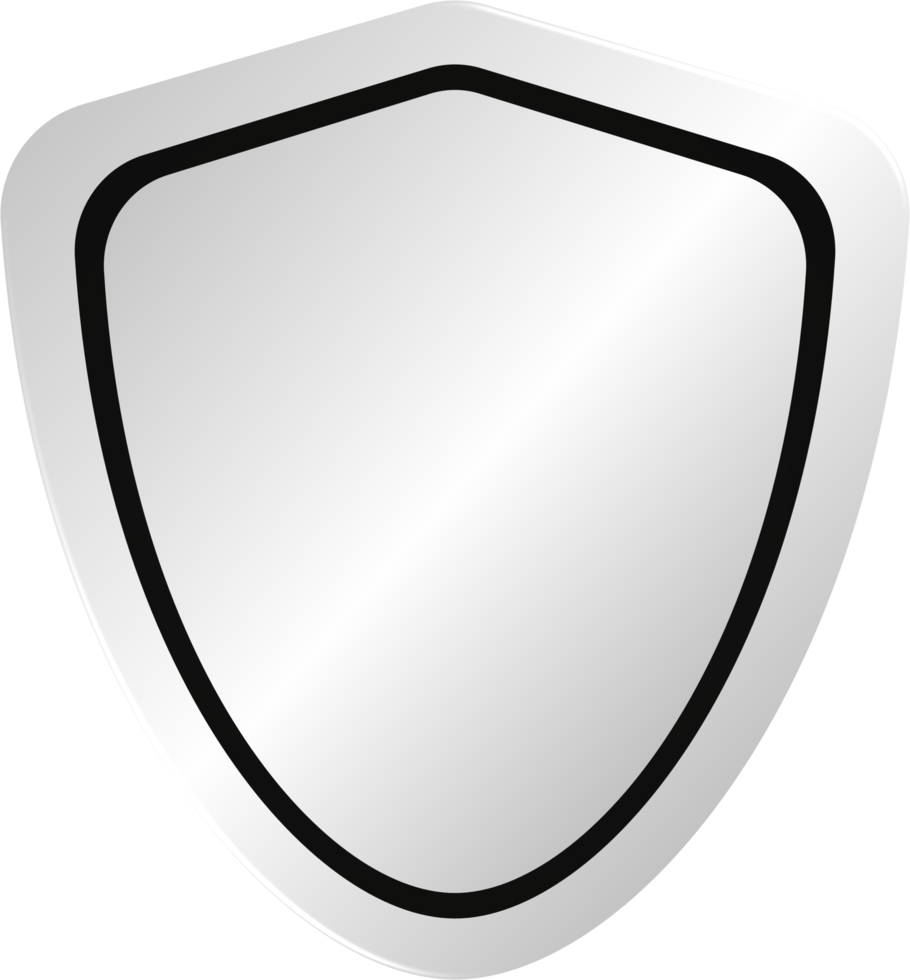 insigne de bouclier d'argent png