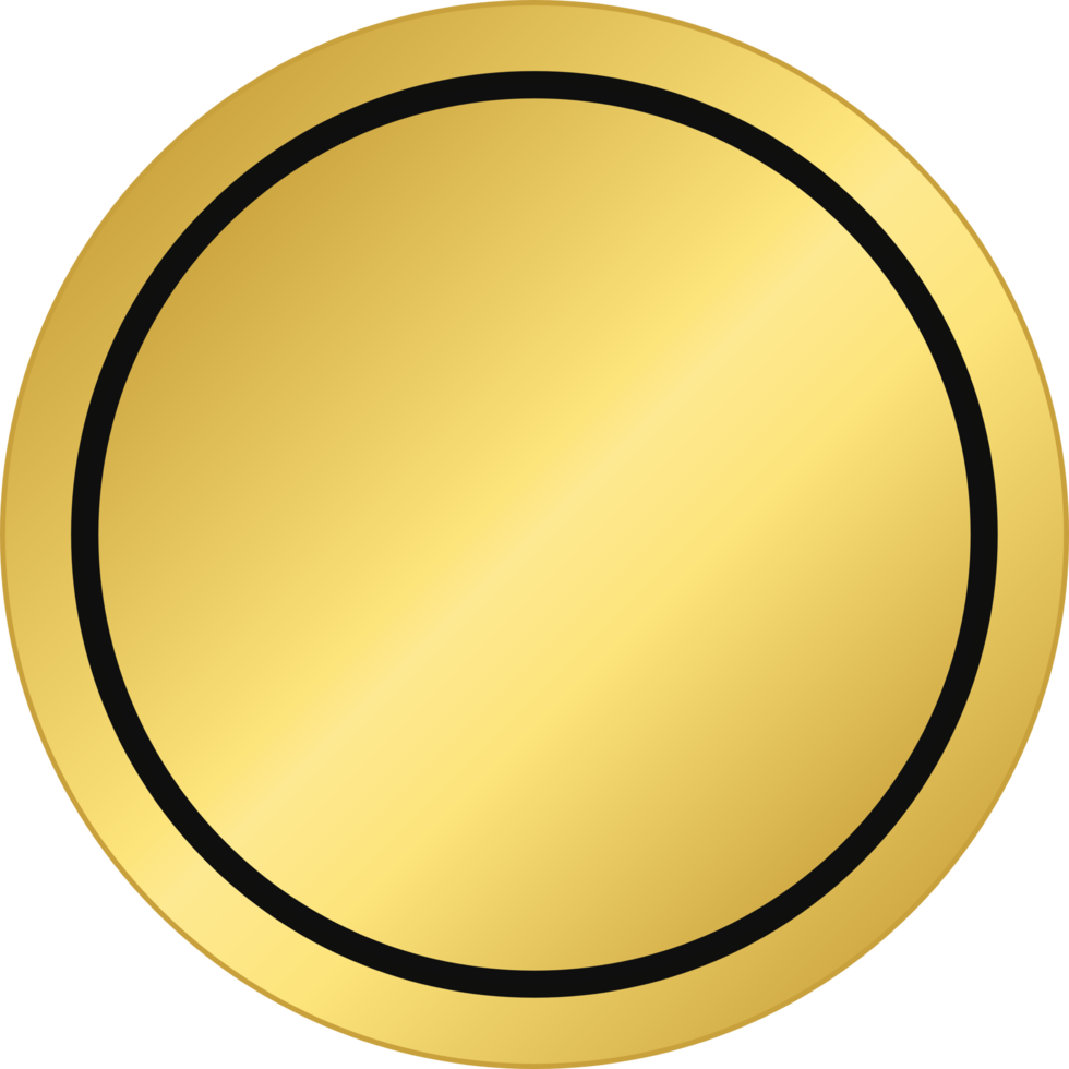Gold Round Badge png