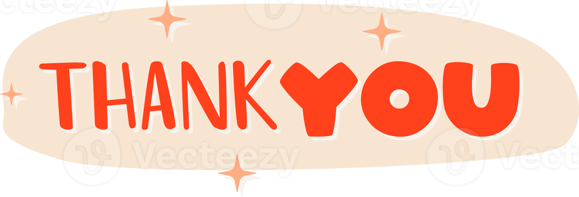 Thank you. cute Sticker text with twinlkle star 11812108 PNG