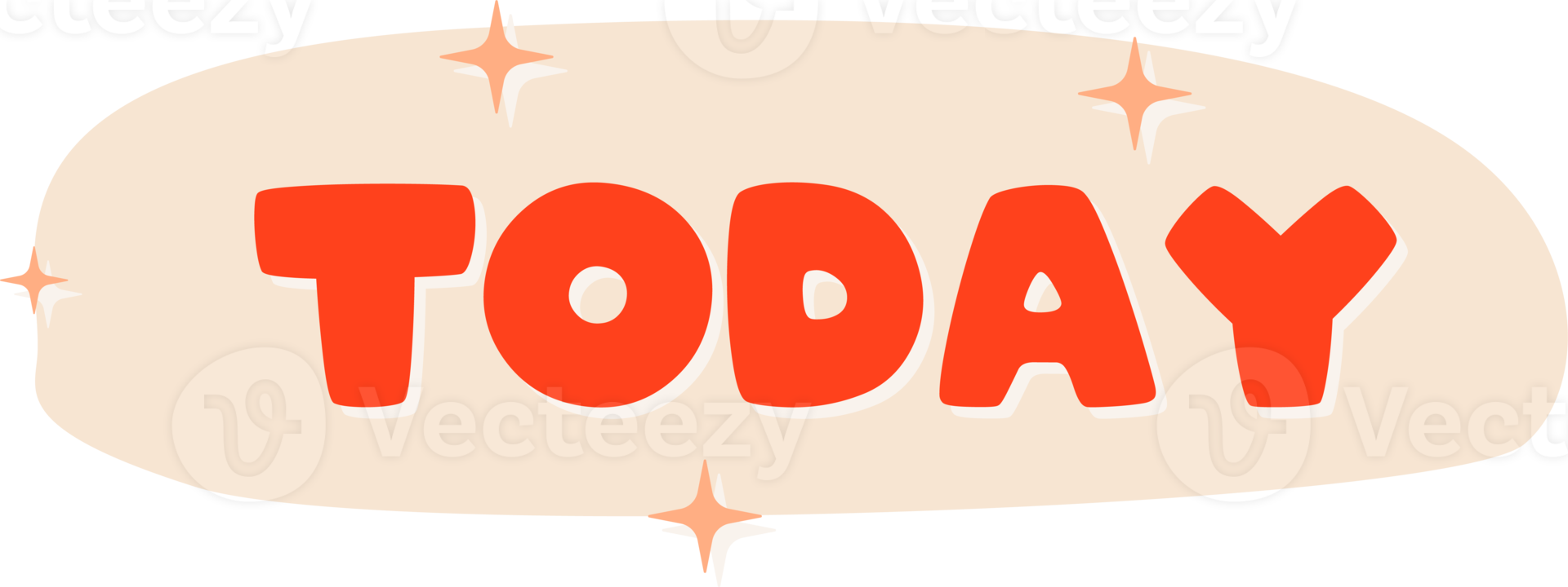 Today. cute Sticker text with twinkle star png