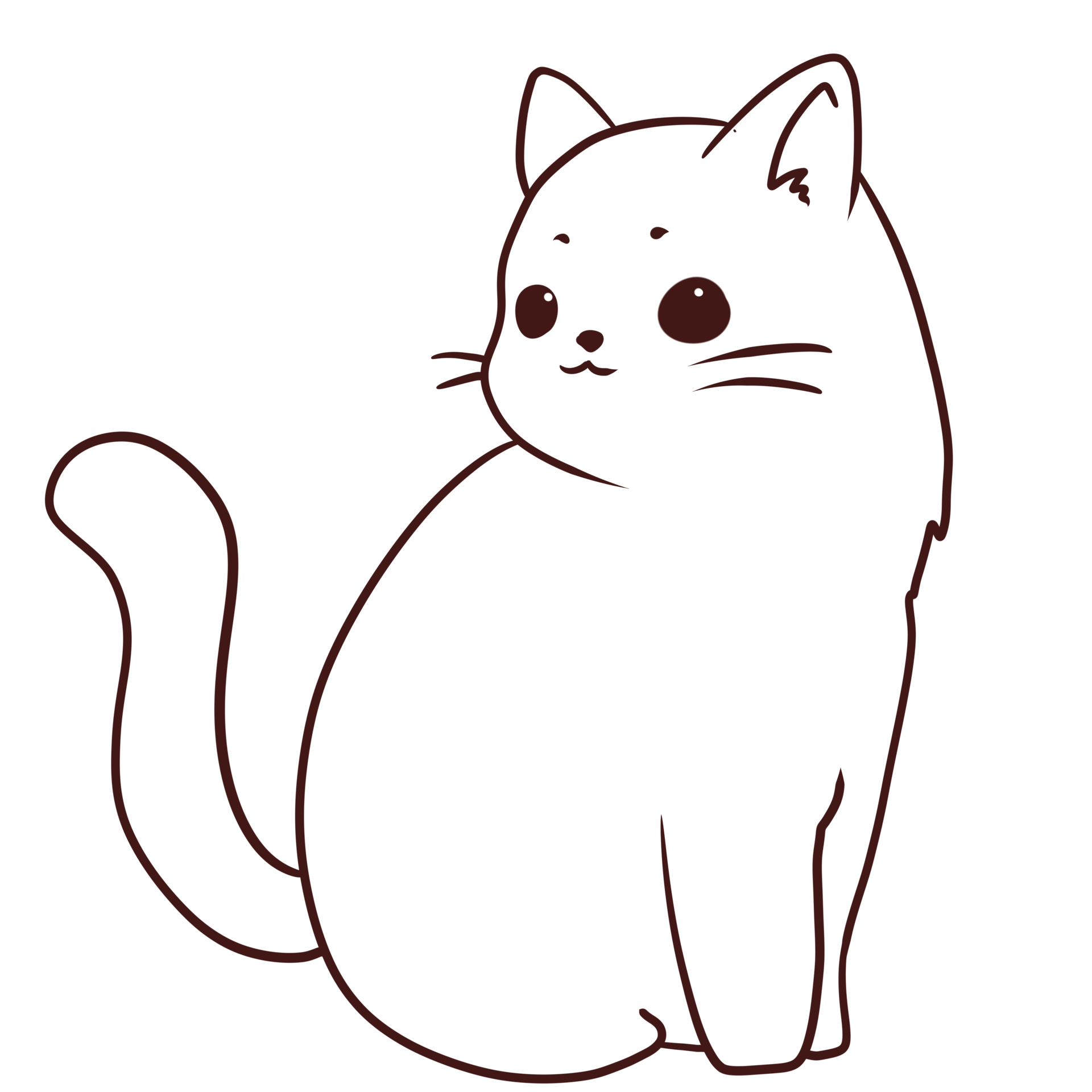 Desenho de Gato de Anime para colorir