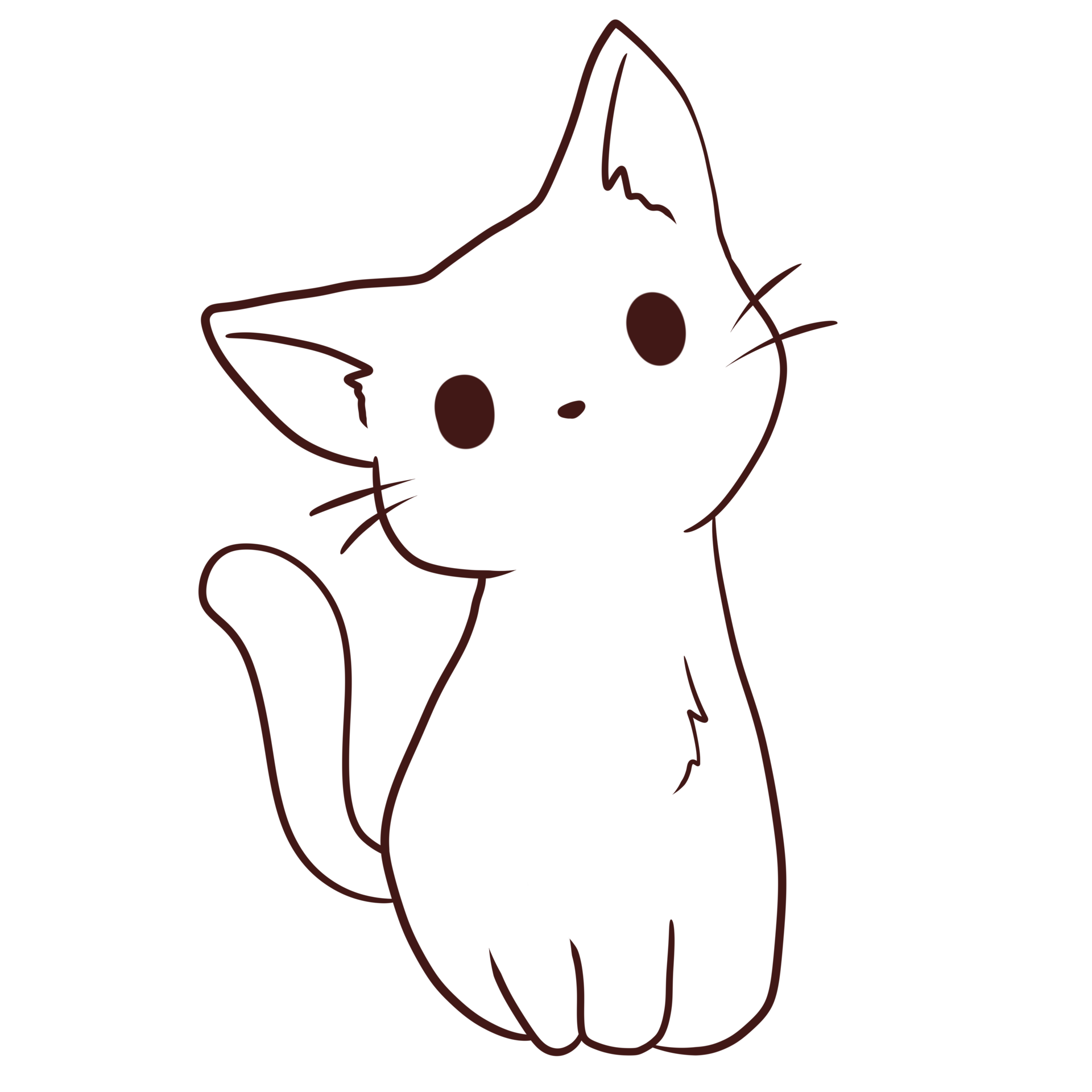 Free gato dibujos animados animal garabato kawaii anime coloración cuco  ilustración imágenes prediseñadas carácteres 11812139 PNG with Transparent  Background