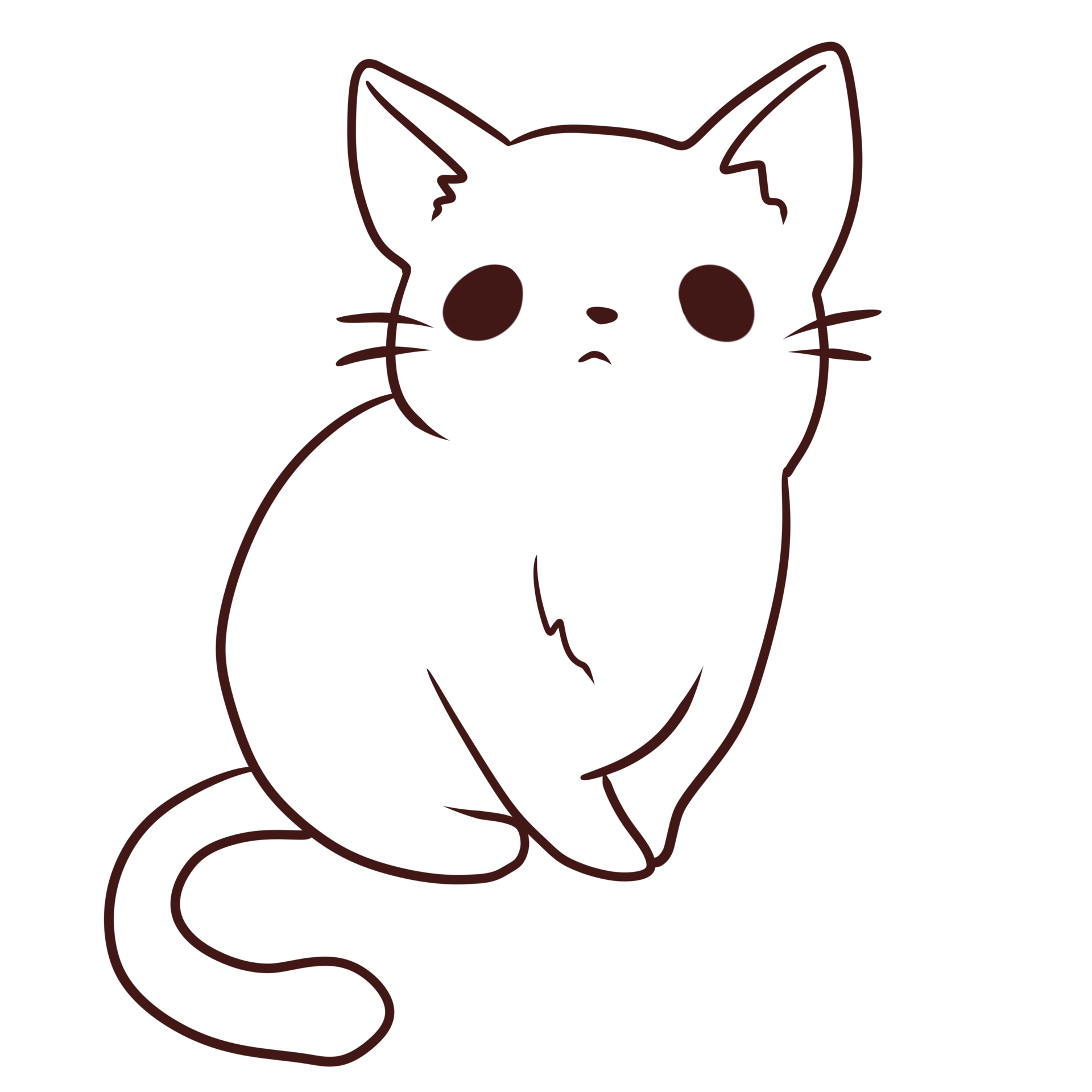 cute anime cat drawing - Clip Art Library