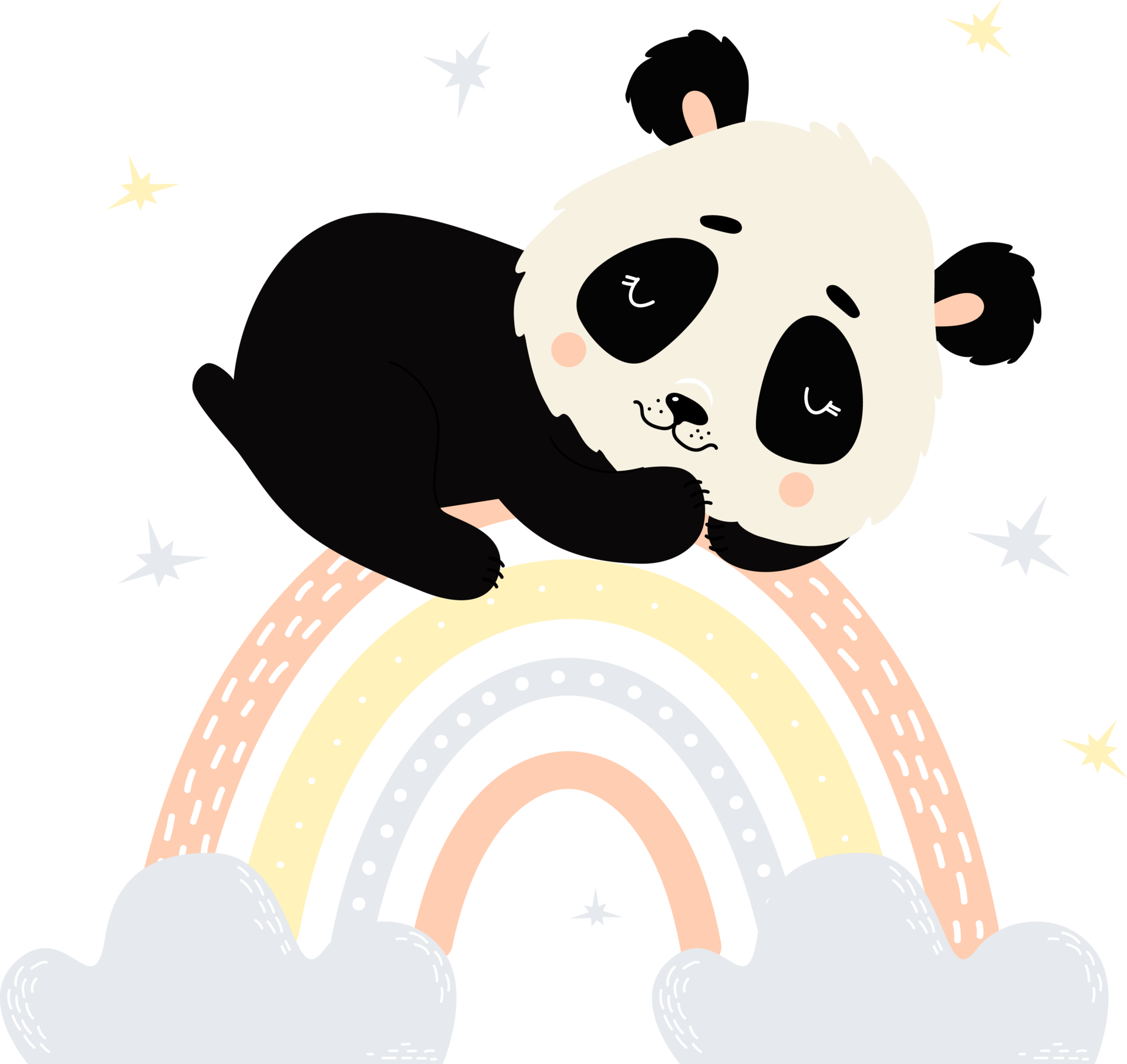 Panda fofo png