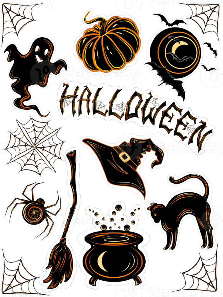 Halloween Set Stickers png