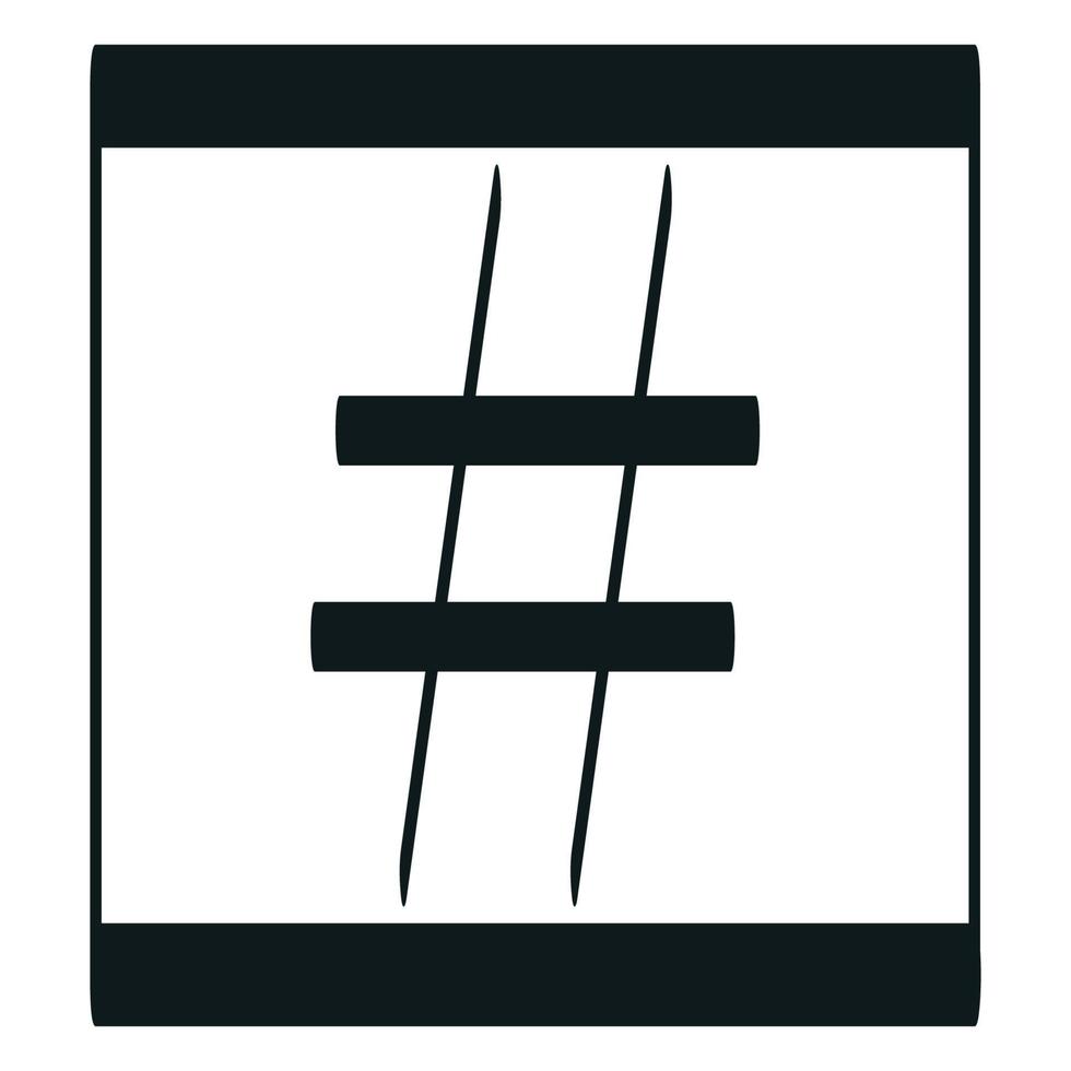 Simple element illustration. Hashtag symbol design from Social Media Marketing collection. web and mobile vector