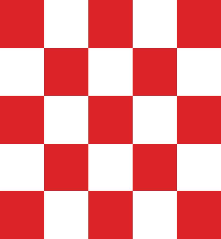 Modern Checkered Pattern Red And White Texture Chess Print. vector